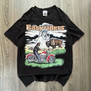 Vintage Easyriders Native Buffalo Biker Shirt Adult Medium Max Win USA 90s